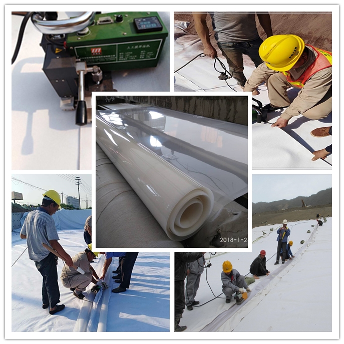  光面土工膜、糙面土工膜都由吹塑法完成